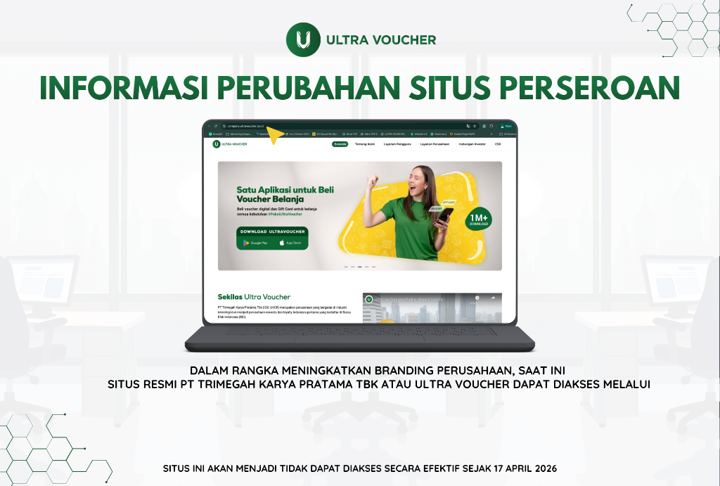 Informasi Perubahan Situs Perseroan - Ultra Voucher